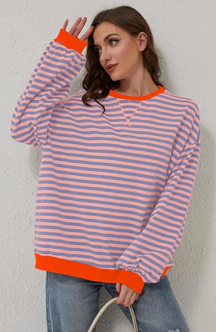 PAULA™ - Gestreifter Oversize-Pullover