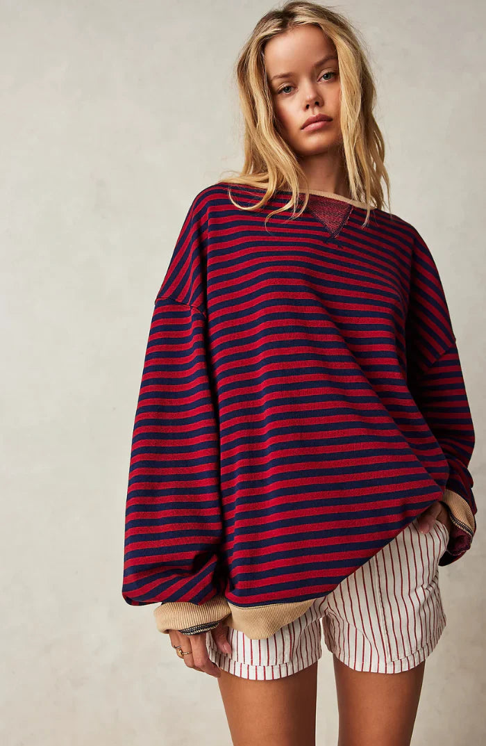 PAULA™ - Gestreifter Oversize-Pullover