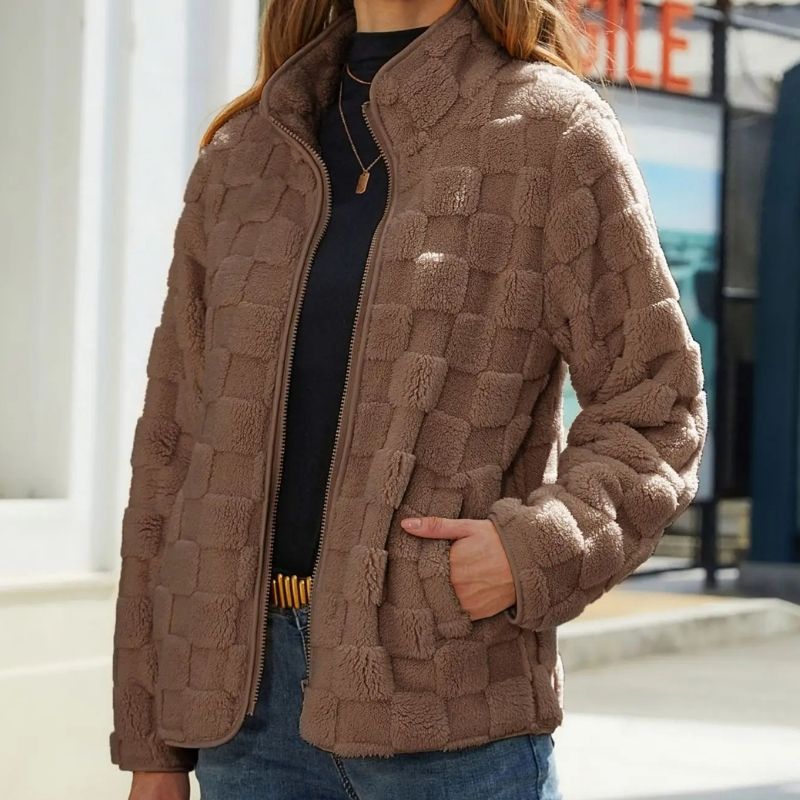 Valentine - Karierte Herbstjacke für Damen