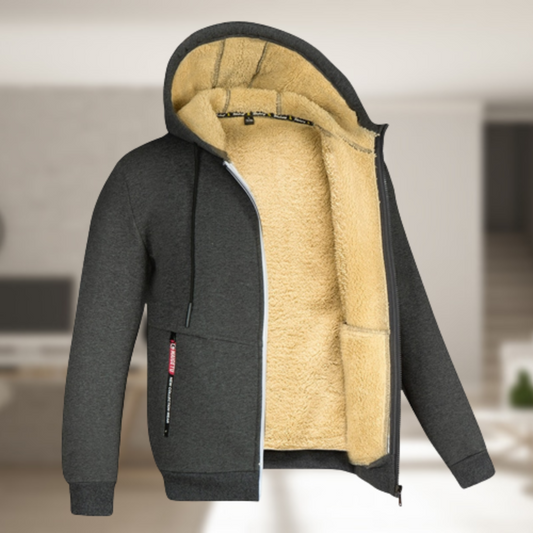 Sadi - Lässige Herren Winterjacke mit Kapuze und Fleece