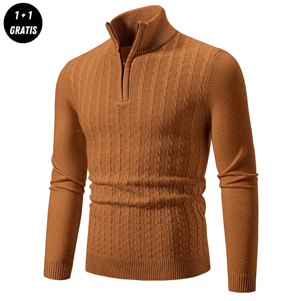 EDDY - Stilvoller Zip-Up Pullover für Herren