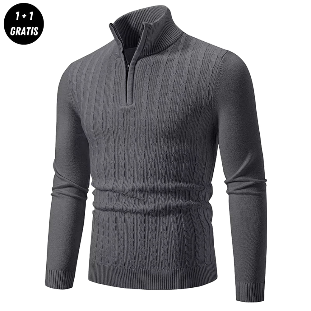 EDDY - Stilvoller Zip-Up Pullover für Herren