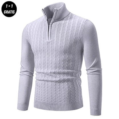 EDDY - Stilvoller Zip-Up Pullover für Herren