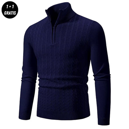 EDDY - Stilvoller Zip-Up Pullover für Herren